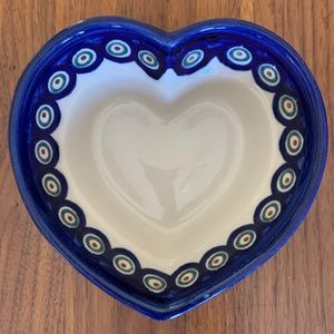 Polish Pottery Boleslawiec Handmade Heart Bowl